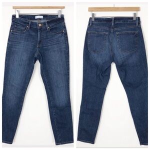 LOFT Dark Wash Curvy Skinny Denim Jeans Size 2